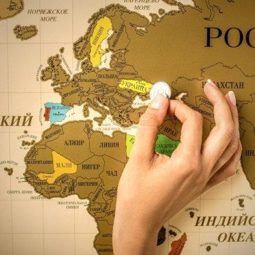 Скретч карта мира для путешественника